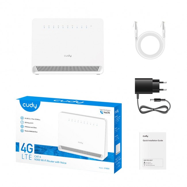 CUDY LT400V Wi-Fi 4G N300 router with voice CUDY LT400V Wi-Fi 4G N300 router with voice