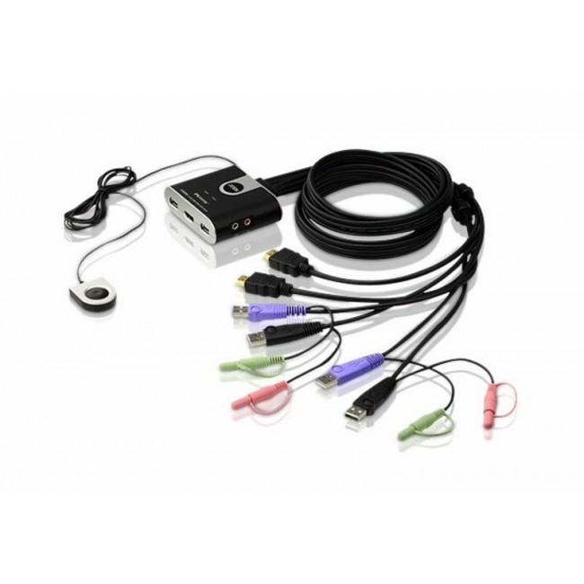 ATEN 2-Port USB HDMI KVM Switch with Audio ATEN 2-Port USB HDMI KVM Switch with Audio