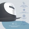 R-Go Tools Ergonomic mouse R-Go HE Break with break software, large (hand size 185 mm), right-handed, Wired, black