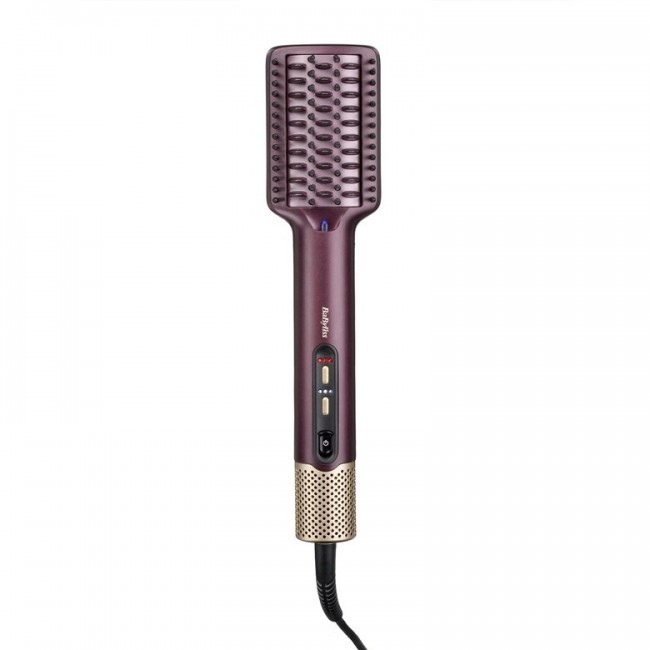 BaByliss Air Power AS6400E hair styling tool Straightening brush Airflow Maroon 900 W 2.5 m