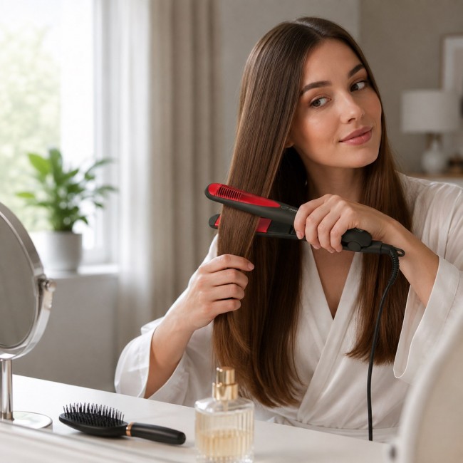 Esperanza EBP004 hair styling tool Straightening iron Black,Red 35 W