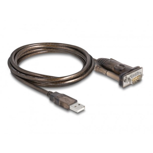 DeLOCK Adapter USB 2.0 Type-A to 1 x Serial RS-232 D-Sub 9 pin male with screws 1.5 m