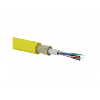 Kabel wiat owodowy B2ca jednomodowy FTTH / uniwersalnego stosowania, trudnopalny 
