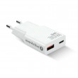 Charger 1 x USB, 1 x USB-C Quick Charge 3.0 30W SUPER SLIM white