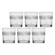 LA PORCELLANA BIANCA BABILA Set of 6 glasses with thick bottom roses 350 ml