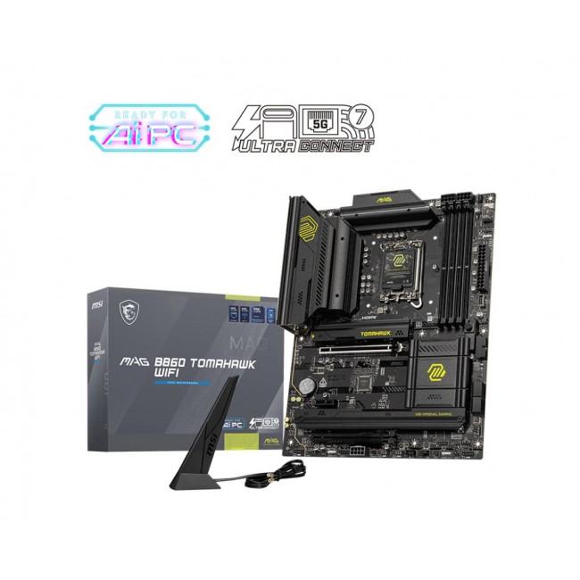 MSI MAG B860 TOMAHAWK WIFI motherboard Intel B860 LGA 1851 (Socket V1) ATX MSI MAG B860 TOMAHAWK WIFI motherboard Intel B860 LGA 1851 (Socket V1) ATX