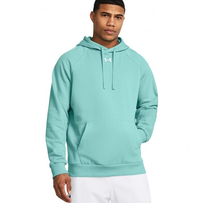 Under Armour Rival Fleece Hoodie Men's Sweatshirt Mint 1379757 482 M Under Armour Rival Fleece Hoodie Men's Sweatshirt Mint 1379757 482 M