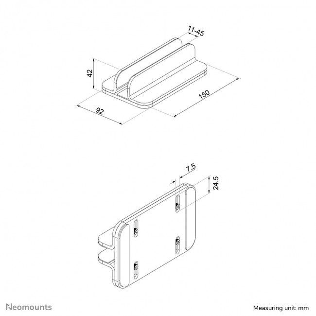 Neomounts NSLS300BLACK Laptop holder 11-17 Neomounts NSLS300BLACK Laptop holder 11-17