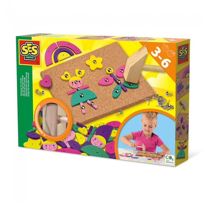 SES cork board set with hammer 00927 09274 SES cork board set with hammer 00927 09274