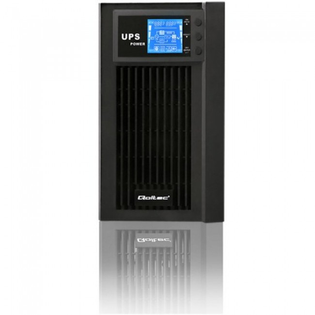 Qoltec Zasilacz awaryjny UPS On-line | Pure Sine Wave | 3kVA | 2.4kW | LCD | USB Qoltec Zasilacz awaryjny UPS On-line | Pure Sine Wave | 3kVA | 2.4kW | LCD | USB