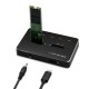 Qoltec 2x SSD M.2 SATA Disk Docking Station | NGFF | USB Type-C