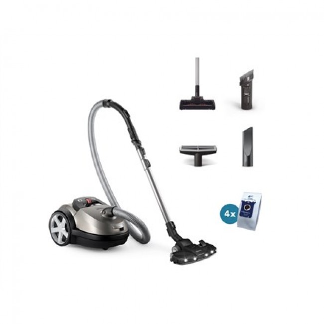 Philips Vacuum cleaner | XD8152/12 | Bagged | Power 900 W | Dust capacity 4 L | Pearl Metal Philips Vacuum cleaner | XD8152/12 | Bagged | Power 900 W | Dust capacity 4 L | Pearl Metal