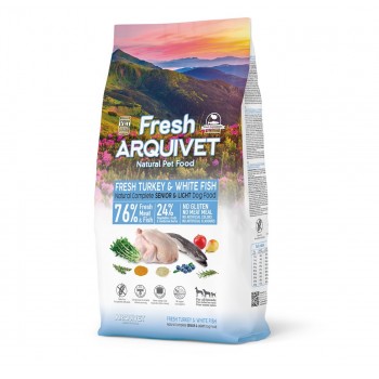 ARQUIVET Fresh Senior & Light Turkey and white fish - dry dog food - 10kg