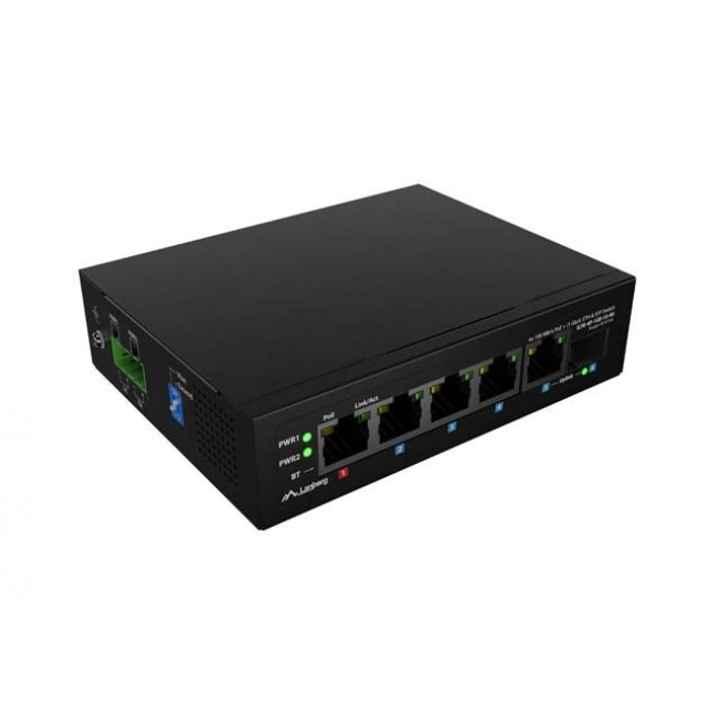 SWITCH LANBERG ILFE-4P-1GE-1S-90 LIGHT INDUSTRIAL POE 1XBT 3XAT SFP+ETH DIN FAST ETHERNET SWITCH LANBERG ILFE-4P-1GE-1S-90 LIGHT INDUSTRIAL POE 1XBT 3XAT SFP+ETH DIN FAST ETHERNET