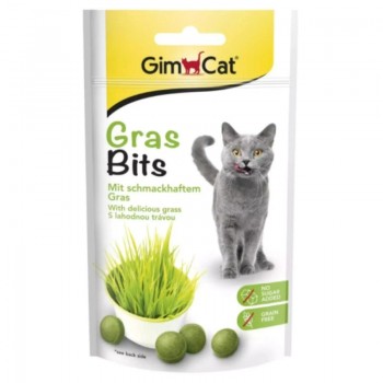 GIMCAT GrasBits Crunchy Grass Bites cat treat 40g