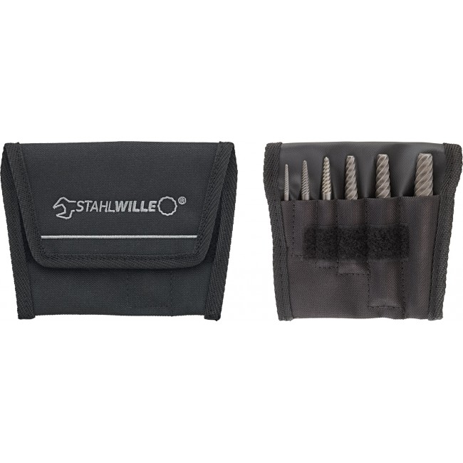 STAHLWILLE 6 piece Chrome Vandium Steel Screw Extractor Set
