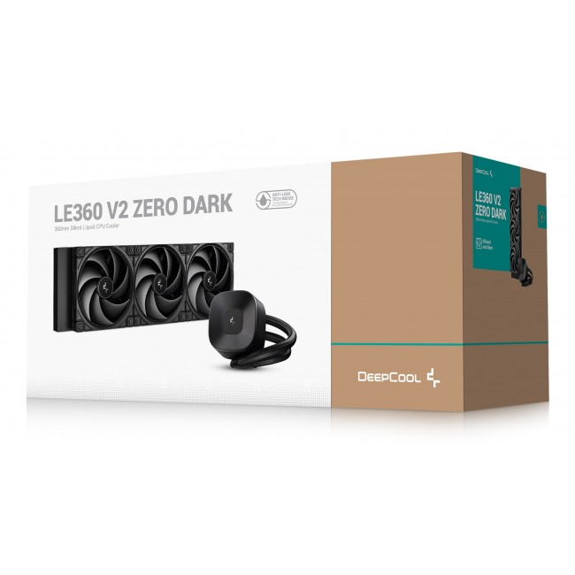DeepCool LE360 V2 ZERO DARK Processor Liquid cooling kit 12 cm Black 1 pc(s) DeepCool LE360 V2 ZERO DARK Processor Liquid cooling kit 12 cm Black 1 pc(s)