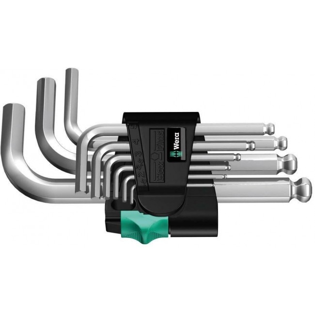 Wera 05133163001 hex key L-shaped hex key Metric 9 pc(s) Wera 05133163001 hex key L-shaped hex key Metric 9 pc(s)