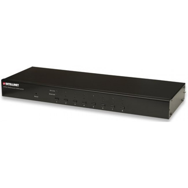 Intellinet 8-Port Rackmount KVM Switch, Combo USB + PS/2, On-Screen Display, Cables included (Euro 2-pin plug) Intellinet 8-Port Rackmount KVM Switch, Combo USB + PS/2, On-Screen Display, Cables included (Euro 2-pin plug)
