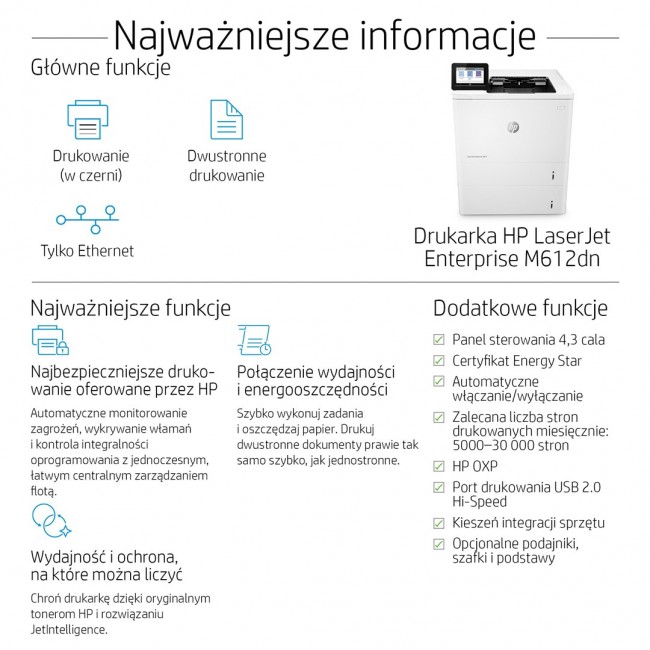 HP LaserJet Enterprise M612dn HP LaserJet Enterprise M612dn