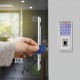 Qoltec 52447 Code lock OBERON with fingerprint reader | RFID | Code | Card | key fob | Doorbell | IP68 | EM
