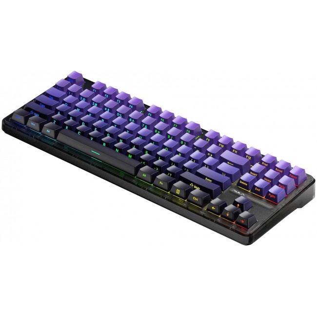 AULA Gasket F87 Pro Keyboard Black Purple GrayWoodV4 RGB