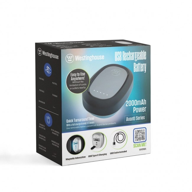 USB rechargeable battery Westinghouse Avanti WKRBA