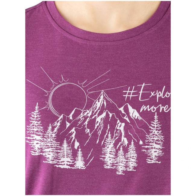 T-shirt damski VIKING Lenta Bamboo Light r owy XS