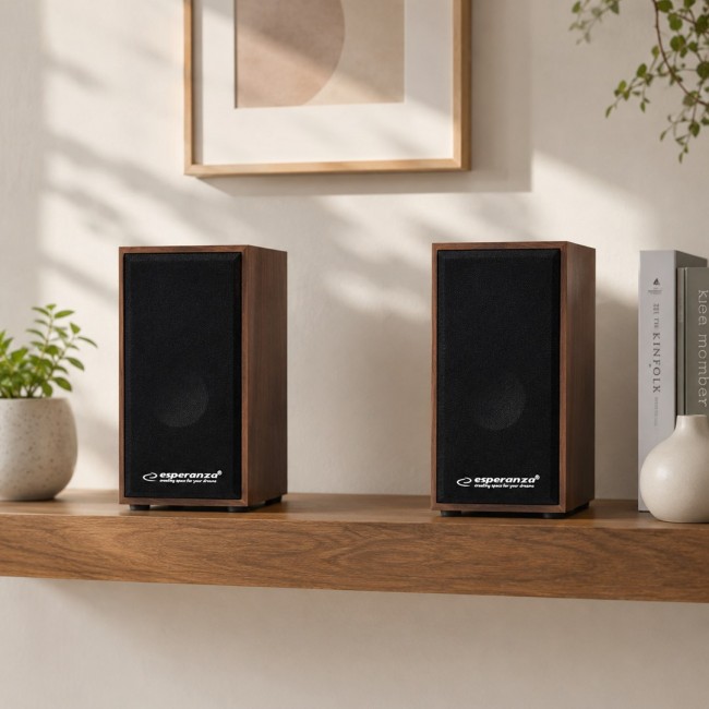 Esperanza 2.0 FOLK speaker set 2.0 channels 6 W Wood