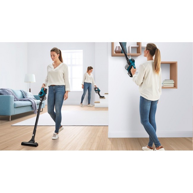 Bosch Serie 6 BBS611LAG stick vacuum/electric broom 2-in-1 stick vacuum Battery Dry Bagless 0.3 L Blue 2.5 Ah