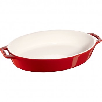 Staub Oval Ceramic Platter - 2.3 ltr, Red