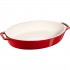 Staub Oval Ceramic Platter - 2.3 ltr, Red