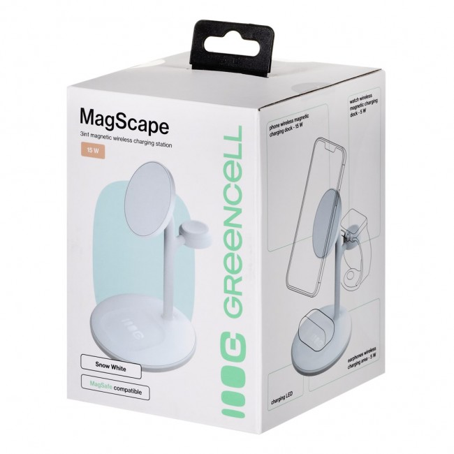 GREEN CELL INDUCTIVE CHARGER MAGSCAPE WHITE GREEN CELL INDUCTIVE CHARGER MAGSCAPE WHITE