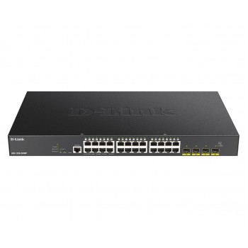 D-Link 24-port Gigabit PoE Smart Managed Switch with 4x 10G SFP+, 370Watts