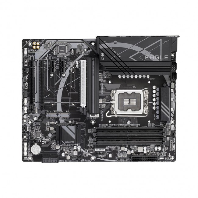 GIGABYTE Z790 EAGLE Motherboard - Supports 14th Gen. Intel Core CPUs, 12+1+1 phases VRM, up to 7600MHz DDR5 (OC), 3xPCIe 4.0 M.2, 2,5GbE LAN, USB 3.2 Gen 2 GIGABYTE Z790 EAGLE Motherboard - Supports 14th Gen. Intel Core CPUs, 12+1+1 phases VRM, up to 7600MHz DDR5 (OC), 3xPCIe 4.0 M.2, 2,5GbE LAN, USB 3.2 Gen 2