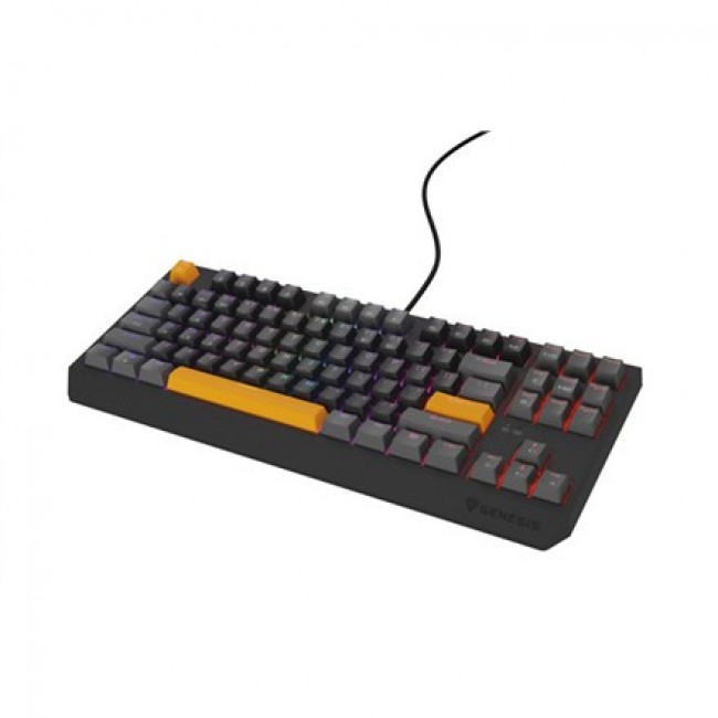 GENESIS Thor 230 TKL keyboard Gaming USB + RF Wireless + Bluetooth QWERTY Black, Grey, Orange