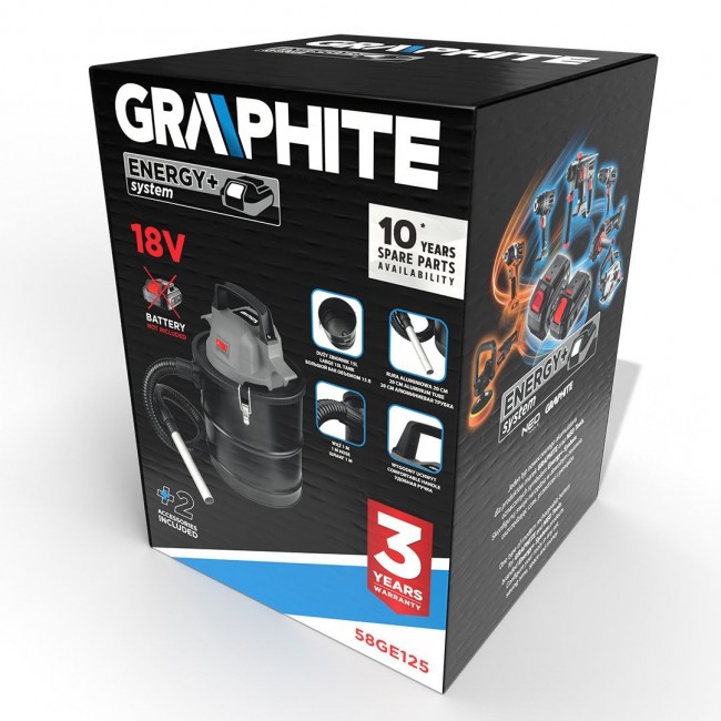 Graphite 58GE125 ash vacuum
