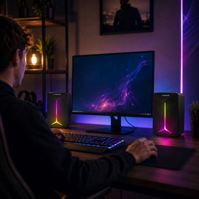 ESPERANZA USB SPEAKERS 2.0 LED RAINBOW FREVO EGS105