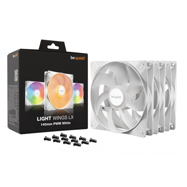 be quiet! LIGHT WINGS LX 140mm PWM 3-Pack White Computer case Fan 14 cm 3 pc(s) be quiet! LIGHT WINGS LX 140mm PWM 3-Pack White Computer case Fan 14 cm 3 pc(s)