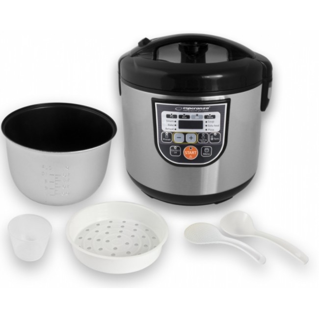 Esperanza EKG011 multi cooker 5 L 860 W Black, Stainless steel Esperanza EKG011 multi cooker 5 L 860 W Black, Stainless steel