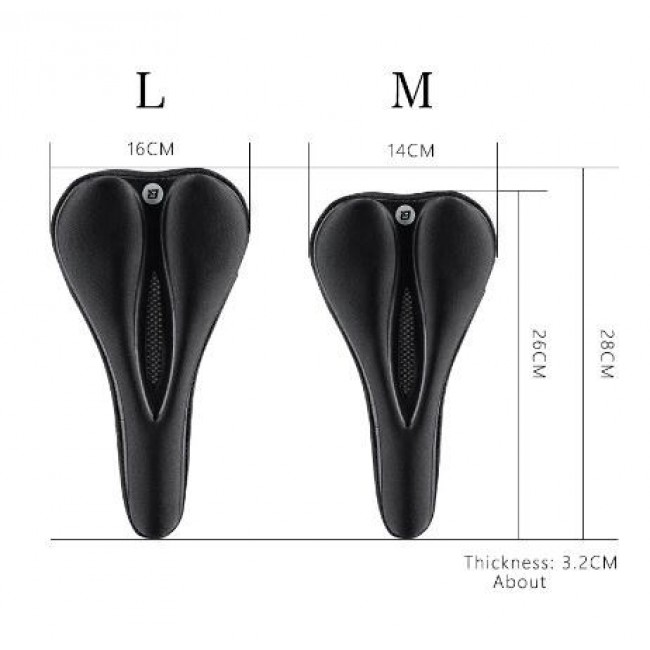 Rockbros LF047-B Bike saddle cover L Silicone + memory foam Black Rockbros LF047-B Bike saddle cover L Silicone + memory foam Black