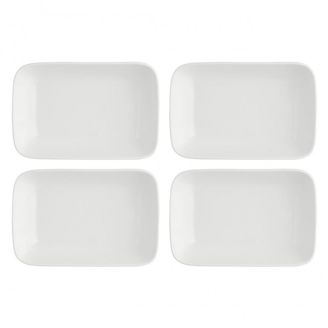 LA PORCELLANA BIANCA ESSENZIALE NEW AGE Set of 4 rectangular bowls 22 x 15 cm LA PORCELLANA BIANCA ESSENZIALE NEW AGE Set of 4 rectangular bowls 22 x 15 cm