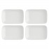 LA PORCELLANA BIANCA ESSENZIALE NEW AGE Set of 4 rectangular bowls 22 x 15 cm