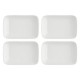 LA PORCELLANA BIANCA ESSENZIALE NEW AGE Set of 4 rectangular bowls 22 x 15 cm LA PORCELLANA BIANCA ESSENZIALE NEW AGE Set of 4 rectangular bowls 22 x 15 cm