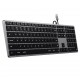 Satechi Slim W3 keyboard Universal USB QWERTY English Aluminium, Black Satechi Slim W3 keyboard Universal USB QWERTY English Aluminium, Black