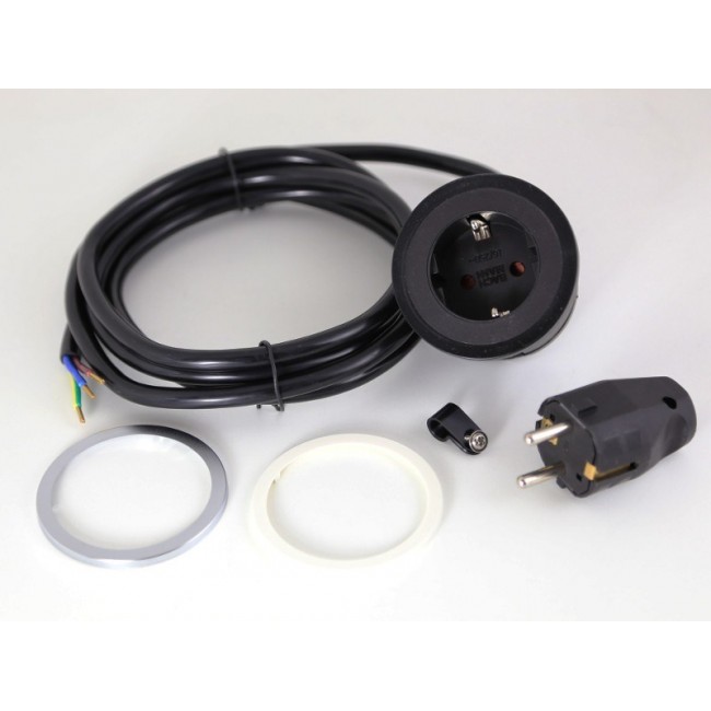 Bachmann 926.001 socket-outlet Type F Black