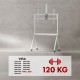 Maclean TV stand / cart, camera shelf, on casters, 55-100