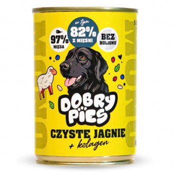 DOBRY PIES Mono Pure Lamb + Collagen wet dog food 400g