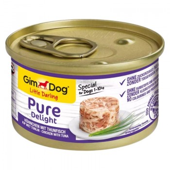 GIMDOG Little Darling Pure Delight Chicken with tuna - wet dog food - 85g