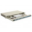 Equip 12-Port Fiber Optic Splice Box, LC Duplex, OS2, 1U, Equipped, Grey